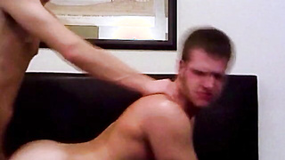 BarebackGayPorno.com - Brian Bonds moist humps Aiden Kennedy's cock-squeezing shitpipe with his humungous man-meat