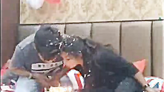 Uber-cute Indian Mal Demonstrates her Milk cans and Banging