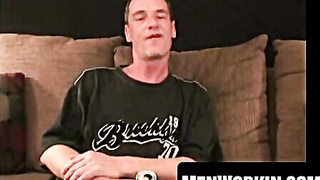 Mature arse bandit plumbs his man-meat while finger-tickling his fuckhole