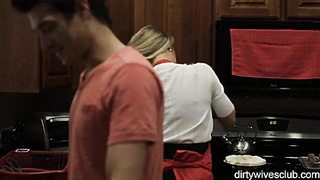 Nicole Aniston Opens up Her Cooter On The Kitchen Counter And Takes A Large Delve In It