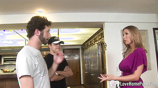 Magnificent COUGAR tempts her sonnie's mate and gets her twat nailed in xxx style.