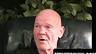 Older boy reclines and milks until entirely stiff