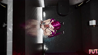 Futa3Dx - Futa Dark-haired Gets Woman Super-fucking-hot & Crazy At The Gloryhole They Embark Plumbing