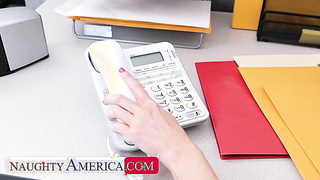 Ash-blonde Co-employee Crystal Clark Humps Her Way To The Top