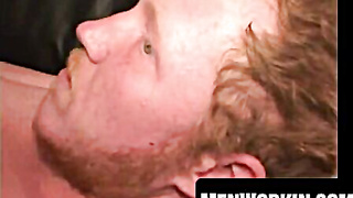 Ginger-haired tugs his cut lollipop fighting to get rock hard