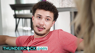 Buxomy Ash-blonde COUGAR Rachael Cavalli Wanks A Wood Dry