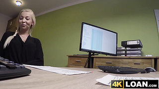 Buxom ash-blonde Karol Lilien agrees to be penetrated rigid in swap of loan (Steve Q)