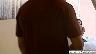 Megan Rain Drilling In The Room With Her Undergarments