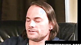 Raunchy man drizzles jizm after raging getting off