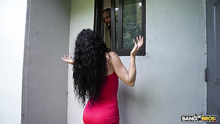 BANGBROS - Amirah Sky Wants All The Jism Inwards Her Cootchie As She Gets Humped In Doggie