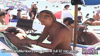 Bare-chested Red-hot Women Cram The Sand In Miami South Beach