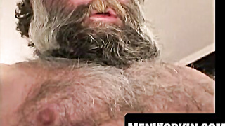 Hairiest mature fellow blows a load rigid from solo have fun