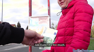 FAKEHUB - Roundass dark haired eurobabe doggystyled after pickup