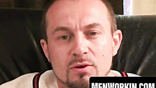 Wooly mature dude jerks til explosive ejaculation