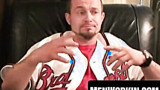 Wooly mature dude jerks til explosive ejaculation