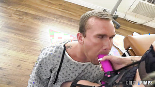 Chesty COUGAR Therapist McKenzie Lee orders a exclusive therapy for Isaac X. She offers him her huge rosy cable-on, which he takes gladly to cure what ails him, even if it is gonzo therapy.