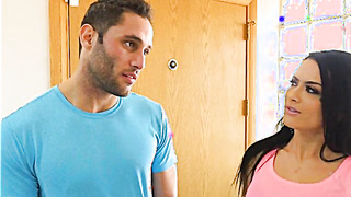 Katrina Jade Pummeling In The Bed With Her Congenital Orbs