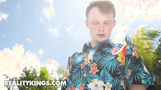 REALITY KINGS - Armani Black & Her Daughter Violet Gems Share The Handyman's Trouser snake On Their Vaca