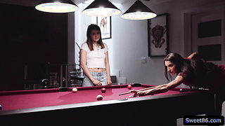 Big-boobed cougar Silvia Saige gobbling daughters teenie labia