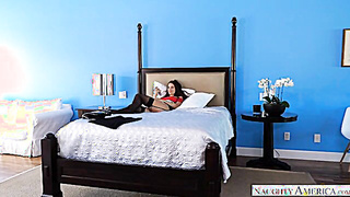 All Congenital Yankee Lana Rhoades Likes To Slip Up And Down On Some Hard Spear While Her Husband Witnesses