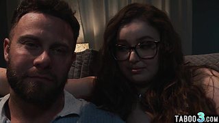 Humungous boobed PLUMPER honey Leana Lovings consoling her BEAU and nailing his hefty pecker