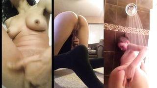 Homemade Nymphs Compilation Splitscreen - Solo & Sapphic
