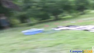 Nude school soiree nubiles get muddy penetrating