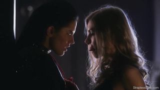 Scarlett is addicted to strap dildo fuck-fest with Mia