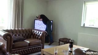 Granddaughter humping grandfather