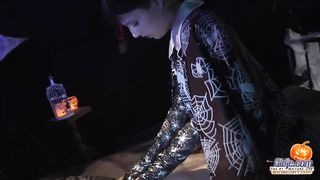 Brief haired teenager & aged gross guy