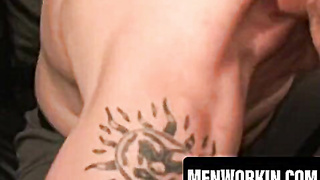 Rugged amateur gushes with large man rod unloading meaty jizm