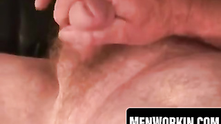 Mature amateur gets taunted before tugging