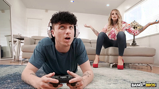 BANGBROS - Stephanie Love Gargles Her Son-in-law's Monstrous Gigantic Spunk-pump Before Getting A Filthy Facial cumshot