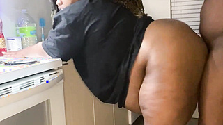 Obese lovely plus-size gets a midnight snack