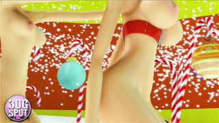 3DGSPOT - XXXmas Doofy Dancers Jiggle Their Thick Hooters! 3 DIMENSIONAL TOON!