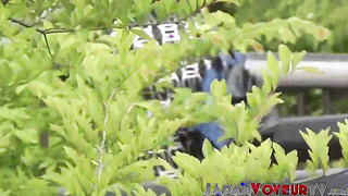 Brief hair Japan honey faps off uncontrollably in public