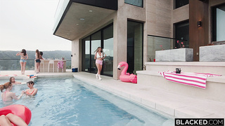 BLACKED Ash-blonde Dame Lexi Lore Heads Air Taut At A Mansion Soiree