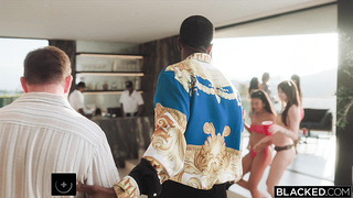 BLACKED Ash-blonde Dame Lexi Lore Heads Air Taut At A Mansion Soiree