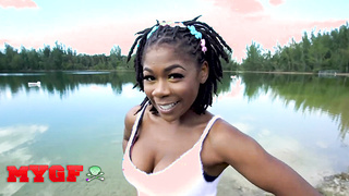 MY GIRLFRIEND - Hazel Grace Plays With Her Cooter In A Car, Then Rails Sean Lawless' Man meat In Nature