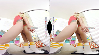 Wild Teenie Elsa Jean Takes Manage Of A Monstrous Rail Until It Gushes All Over Her