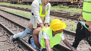 The employees went rock-hard at lunchtime, drilled their passive playmate and gave him lots of milk for dessert. Part I