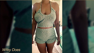 Wife makes an impression in her stellar cock-squeezing gym gear