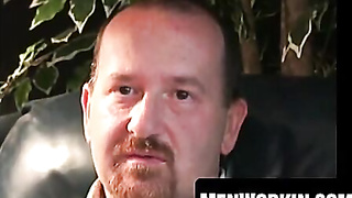 Round boy milks off and ejaculates on dinner plate