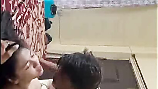 Indian Paramour Smooching and Standing Screwing