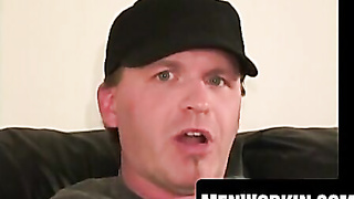 Pierced amateur thumbs his rump while milking enormous dinky