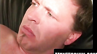 Pierced amateur thumbs his rump while milking enormous dinky