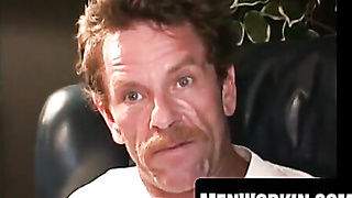 Manmeat choker smacks wooly man rod till jizz shoots far