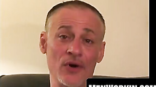 Wooly amateur taunts his sausage and shoots fat jism geysers