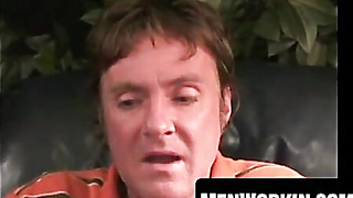 Tatted mature strokes aggressively and jacks his nuts