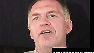 XXL unshaved dude plays with rigid shaft till spunk flies